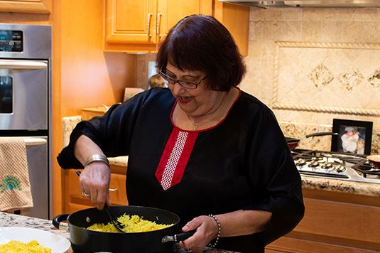 woman cooking